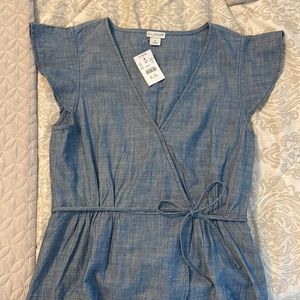 Jcrew Chambray Faux wrap top NWT